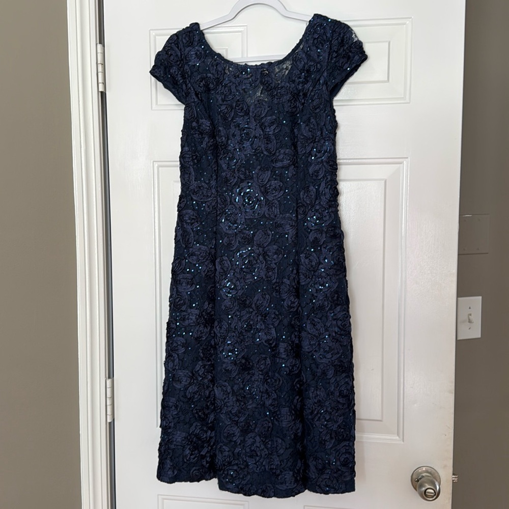 Alex Evenings Navy Gown - Size 10P - Picture 8 of 16